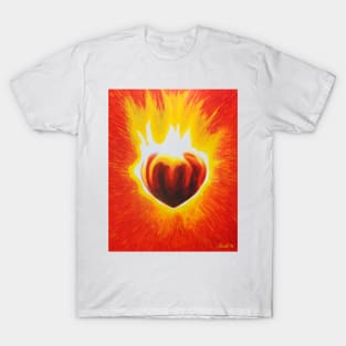 Flaming heart T-Shirt